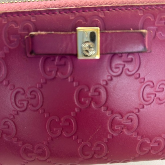 GUCCI Pink Shima Leather Wallet - Authentic - Picture 6 of 6